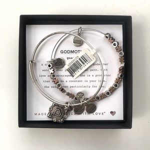NWT Alex and Ani Bracelet Set - Godmother and XOXO Bangle